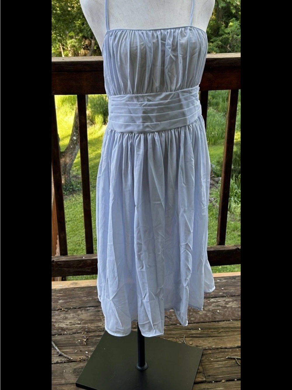 Vintage 1960's Tempo Light Blue Nylon Lingerie Nightgown